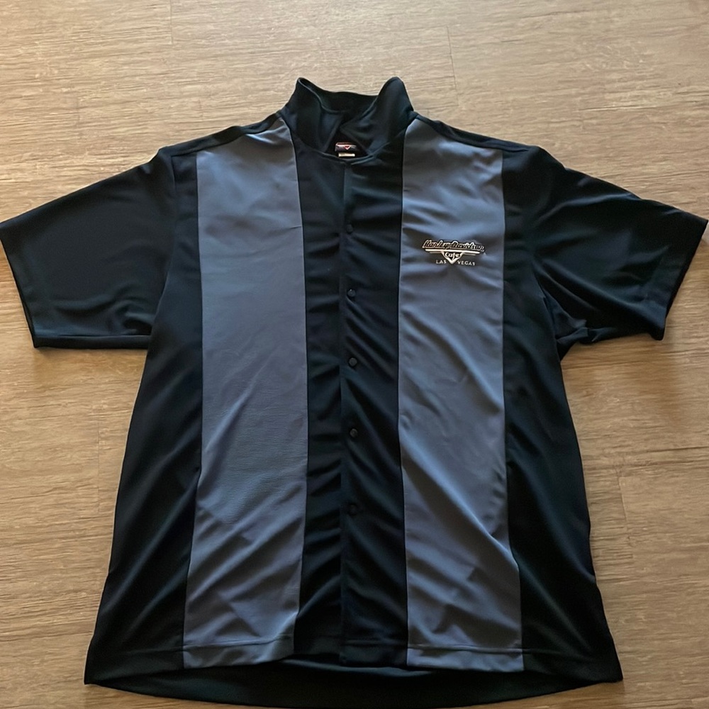 Harley Davidson Las Vegas Cafe Men’s Camp Short Sleeve Button Down Shirt - 3XL